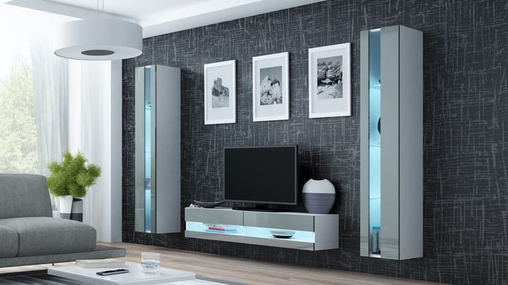 Cama VIGO NEW12BI/SZ svetainės sekcija Spinta daiktams ir garso / vaizdo technikai laikyti