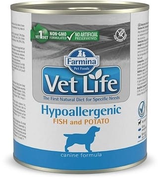 FARMINA Vet Life Canine Hypoallergenic Fish&Potato – drėgnas pašaras suaugusiems šunims 300 g