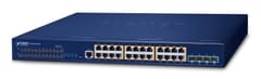 PLANET Layer 3 24-Port 10/100/1000T Valdomas L3 Gigabit Ethernet (10/100/1000) 1U Mėlyna