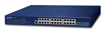 PLANET Layer 3 24-Port 10/100/1000T Valdomas L3 Gigabit Ethernet (10/100/1000) 1U Mėlyna