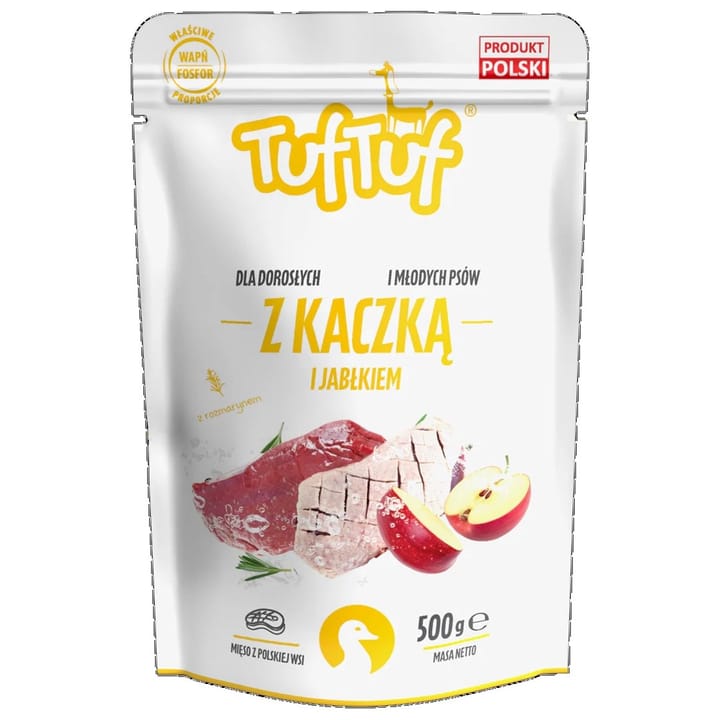 TUF TUF Duck with apple - drėgnas ėdalas šunims - 500g