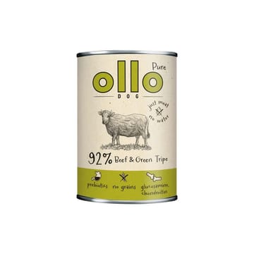 OLLO Pure Beef and Green tripe - drėgnas ėdalas šunims - 850g