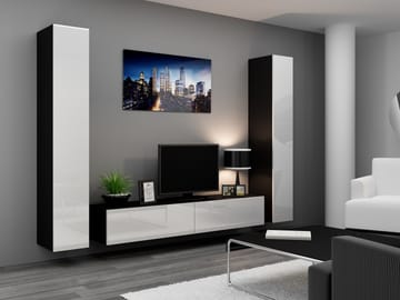Cama VIGO 4 CZ/BI svetainės sekcija Spinta daiktams ir garso / vaizdo technikai laikyti