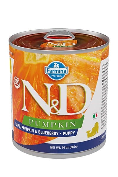 Šlapias šunų maistas - FARMINA N&D DOG LAMB&PUMPKIN&BLUEBERRY PUPPY 285g