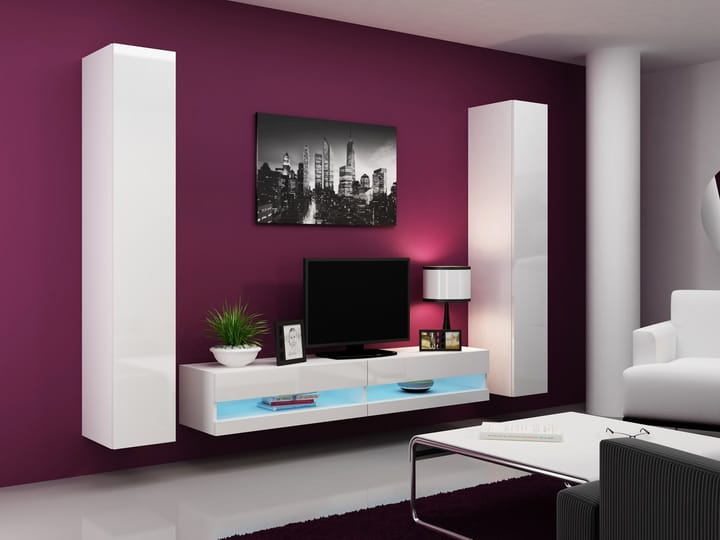 Cama VIGO NEW4 BI/BI svetainės sekcija Spinta daiktams ir garso / vaizdo technikai laikyti