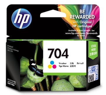 HP 704 Tri-color Original Ink Advantage Cartridge rašalo kasetė 1 vnt Originalus Žydras, Rausvai raudona, Geltona