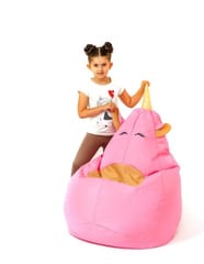 Vienaragis rožinis XL 130 x 90 cm Sako krepšys pouffe 2