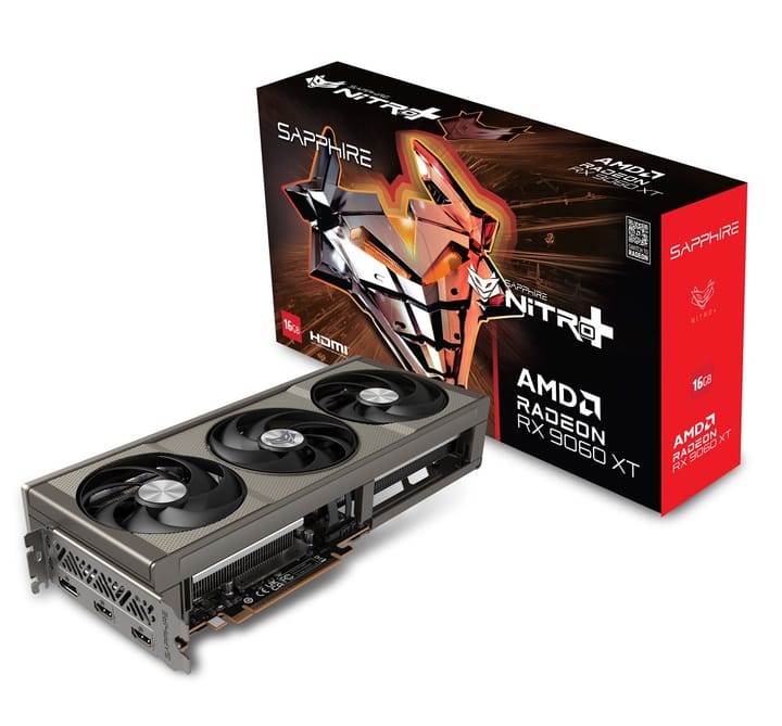 Vaizdo plokštė. SAPPHIRE NITRO+ RX 9060 XT GAMING OC 16