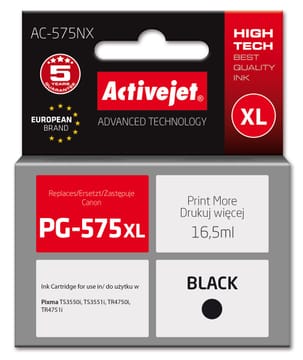 Activejet AC-575NX rašalo kasetė 1 vnt Derantis Didelė (XL) išeiga Juoda