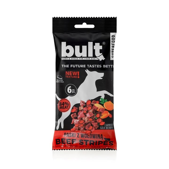 BULT Tasty Strips Superfoods beef mono - skanėstas šunims - 6vnt.