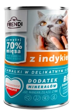 FRENDI with Turkey  chunks in delicate sauce - šlapias kačių maistas - 400g