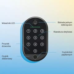 „Yale“ 05/303000/BL Išmanioji klaviatūra 2 - Skaitmeninė klaviatūra su pirštų atspaudų skaitytuvu Juoda 6