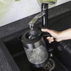 ProfiCook PC-WKS 1322 G elektrinis virdulys 1,7 L 2200 W Sidabras, Juoda, Permatomas 2