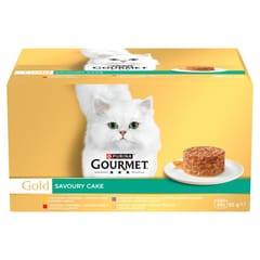 PURINA Gourmet Gold Savoury cake - šlapias kačių maistas - 48x85g 1