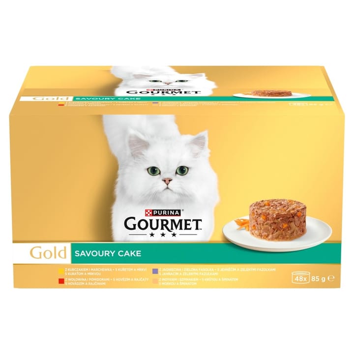 PURINA Gourmet Gold Savoury cake - šlapias kačių maistas - 48x85g