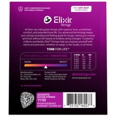 Elixir Strings 16027 Phosphor Bronze Custom Light NW - akustinės gitaros stygos (11–52) 2