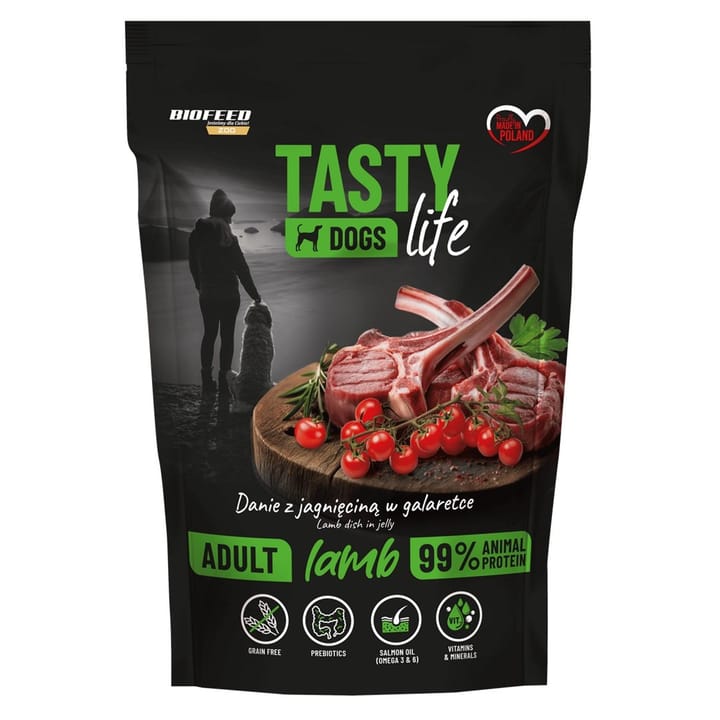 BIOFEED Tasty Dogs Life Lamb - drėgnas ėdalas šunims - 500g