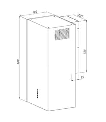 AKPO WK-12 Carmen juoda pusiau matinė T800 linijinė LED virtuvės gartraukė 2