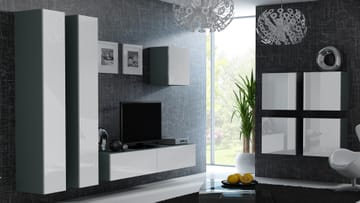 Cama VIGO 24 SZ/BI svetainės sekcija Spinta daiktams ir garso / vaizdo technikai laikyti