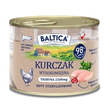 BALTICA Smaki regionów Chicken - šlapias kačių maistas - 185g