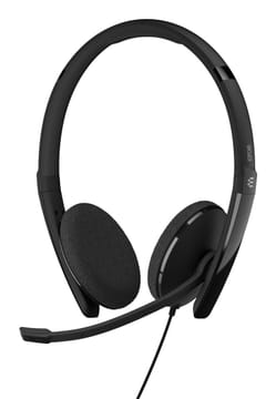 EPOS ADAPT 160T USB II Laisvų rankų įranga Vielinis Su lankeliu Biuras / skambučių centras USB A tipo Juoda