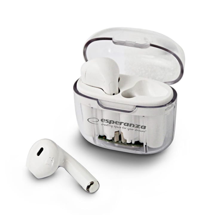 Esperanza EH237W Bluetooth ausinės į ausis TWS Balta