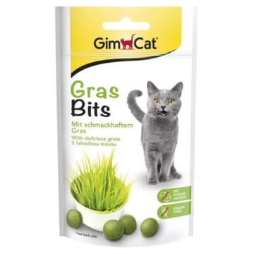 GIMCAT GrasBits Traškūs žolės kąsneliai – skanėstas katei – 40g