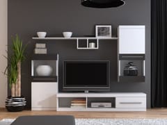 Cama NICK BI svetainės sekcija Spinta daiktams ir garso / vaizdo technikai laikyti 3