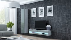 Cama VIGO NEW13BI/SZ svetainės sekcija Spinta daiktams ir garso / vaizdo technikai laikyti 1