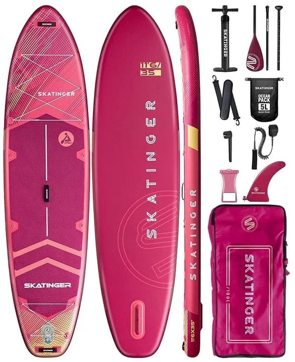 SUP lenta „SKATINGER Prana Meteor Red“ 350 x 89 x 15 cm