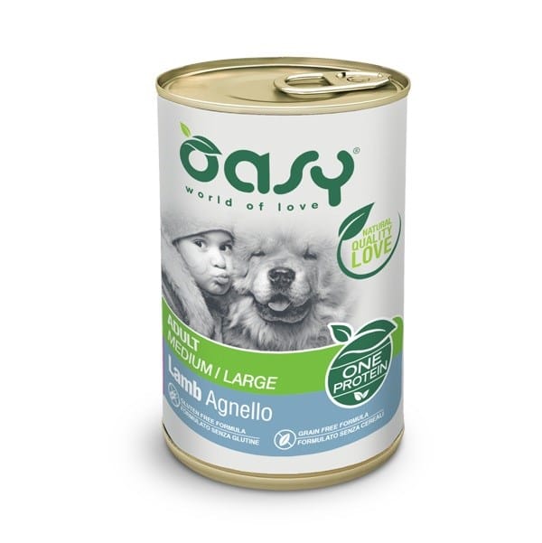 OASY One Protein Adult Medium/Large Lamb - drėgnas ėdalas šunims - 400g