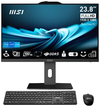 MSI Pro AP242P 14M-813EU Intel® Core™ i7 i7-14700 60,5 cm (23.8") 1920 x 1080 pikseliai Viskas viename kompiuteryje 16 GB DDR5-SDRAM 1 TB SSD NoOS Wi-Fi 6E (802.11ax) Juoda