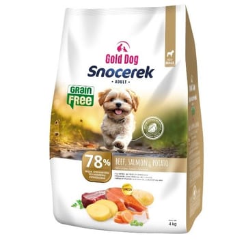 GOLD DOG Snocerek Grain Free Small breeds jautiena ir lašiša, bulvė - sausas maistas šunims - 4kg