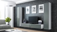 Cama VIGO 4 BI/SZ svetainės sekcija Spinta daiktams ir garso / vaizdo technikai laikyti