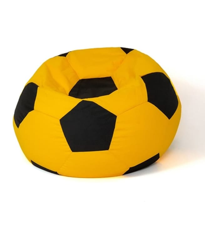 Futbolo krepšys Sako bag pouffe yellow-black XL 120 cm
