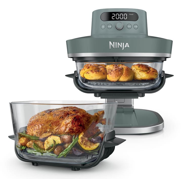 Ninja CRISPi PRO 7-in-1 Vienas 5,7 L Autonominės 2050 W Karšto oro gruzdintuvė Pilka, Permatomas