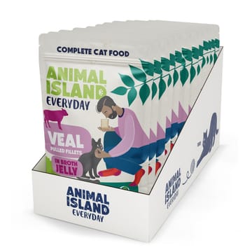 ANIMAL ISLAND Everyday Jelly Veal - šlapias kačių maistas - 12 x 85g