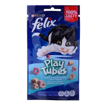 FELIX Play Tubes Fish, Shrimps  - sausas kačių ėdalas - 50 g