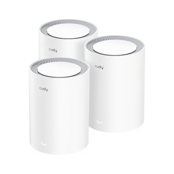 Cudy AX3000 Wi-Fi 6 Mesh 2.5G Solution Dviguba juosta (2,4 GHz / 5 GHz) Wi-Fi 6 (802.11ax) Balta Vidinis