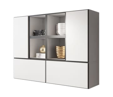 Cama ROCO19 BI/CZ/BI svetainės sekcija Spinta daiktams ir garso / vaizdo technikai laikyti