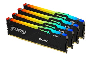Kingston Technology FURY Beast RGB atminties modulis 64 GB 4 x 16 GB DDR5 6000 MT/s 288-pin DIMM
