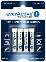 EverActive Pro šarminės baterijos LR6 AA - lizdinė plokštelė po 4 vnt. 1
