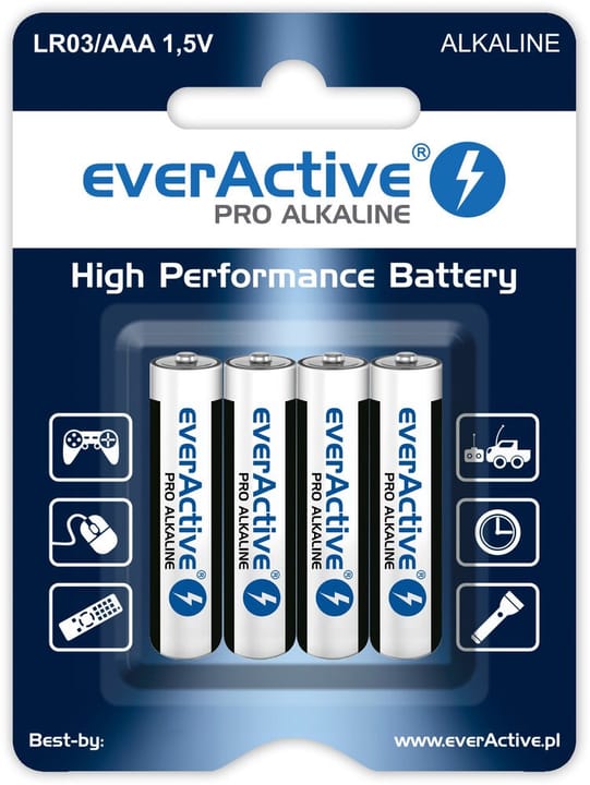 EverActive Pro šarminės baterijos LR6 AA - lizdinė plokštelė po 4 vnt.
