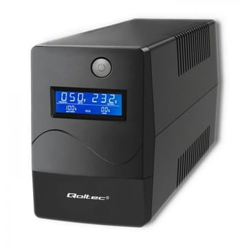 Qoltec Monolith nepertraukiamo maitinimo resursai (UPS) Dviguba konversija (prisijungus) 0,45 kVA 240 W 2 AC išvestis(ys / čių)