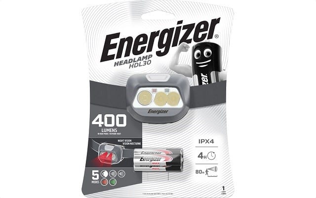ŽIBINTUVĖLIS ENERGIZER PRIEKINIS ŽIBINTAS HDL30 3AAA 400 LM