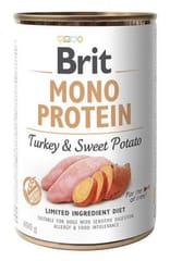 BRIT Mono Protein Turkey & Sweet potato - drėgnas ėdalas šunims - 400g