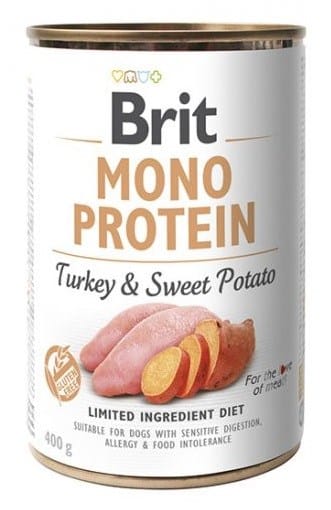 BRIT Mono Protein Turkey & Sweet potato - drėgnas ėdalas šunims - 400g