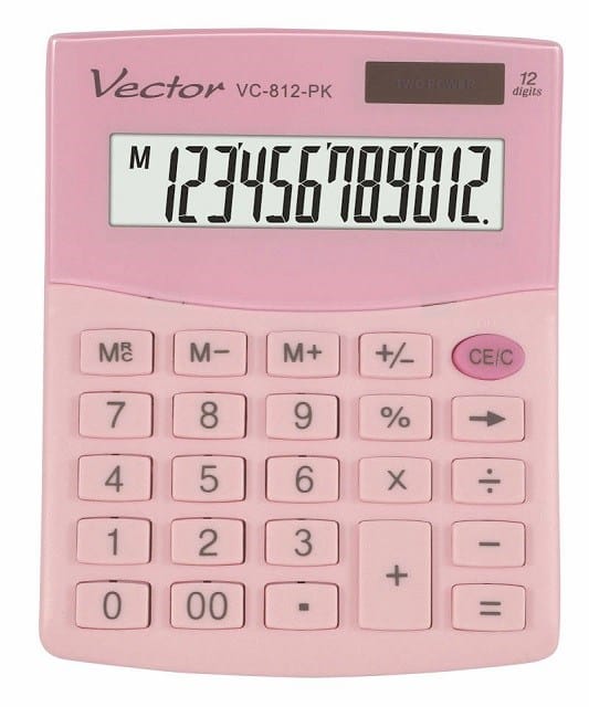 BIURO SKAIČIUOTUVAS VECTOR KAV VC-812 PK ROŽINIS