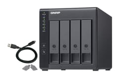 QNAP TR-004 saugojimo diskų korpusas HDD / SSD aptvaras Juoda 2.5/3.5" 1
