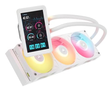 Corsair iCUE LINK TITAN II 360 RX LCD AIO Liquid CPU Cooler Procesorius Aušinimo skysčiu rinkinys 12 cm Balta 1 vnt